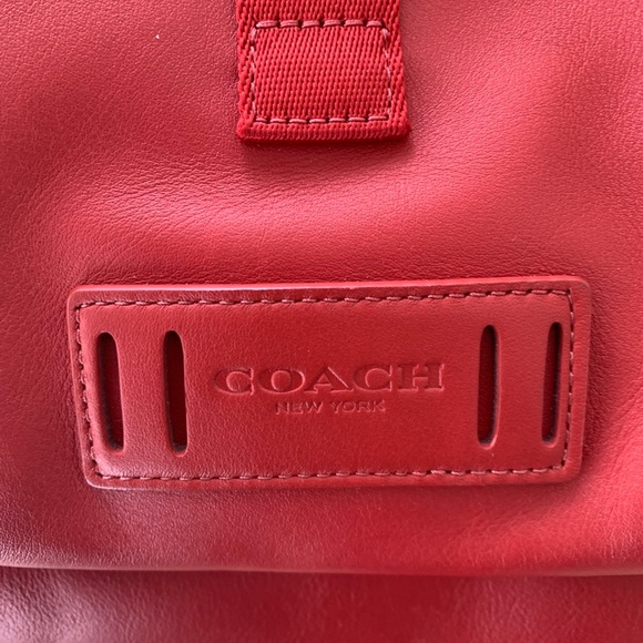 Red Coach cross-body mini-backpack! - Picture 6 of 6